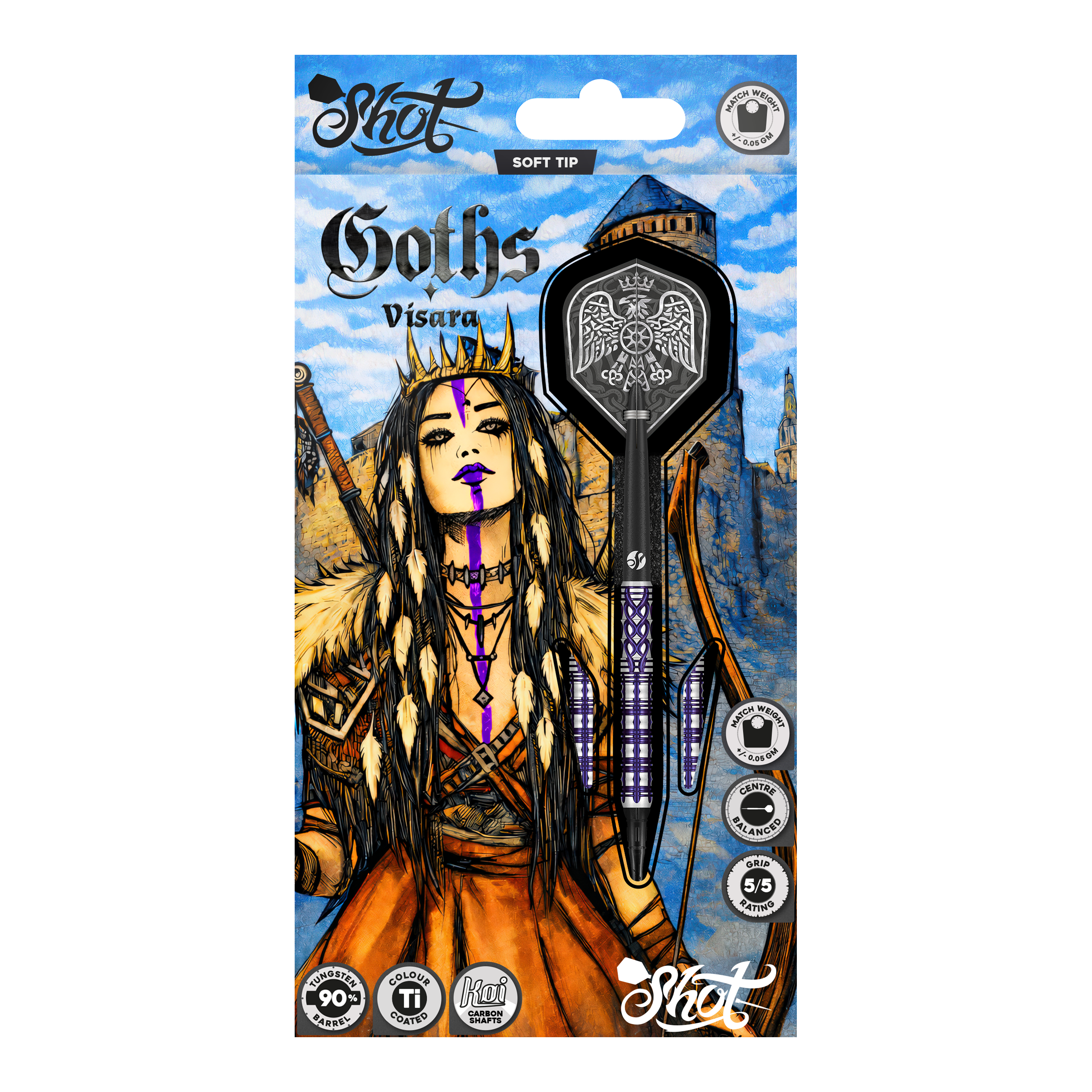 Shot Goths Visara Soft Darts - 20g Shot Goths Visara Soft Darts - 20g