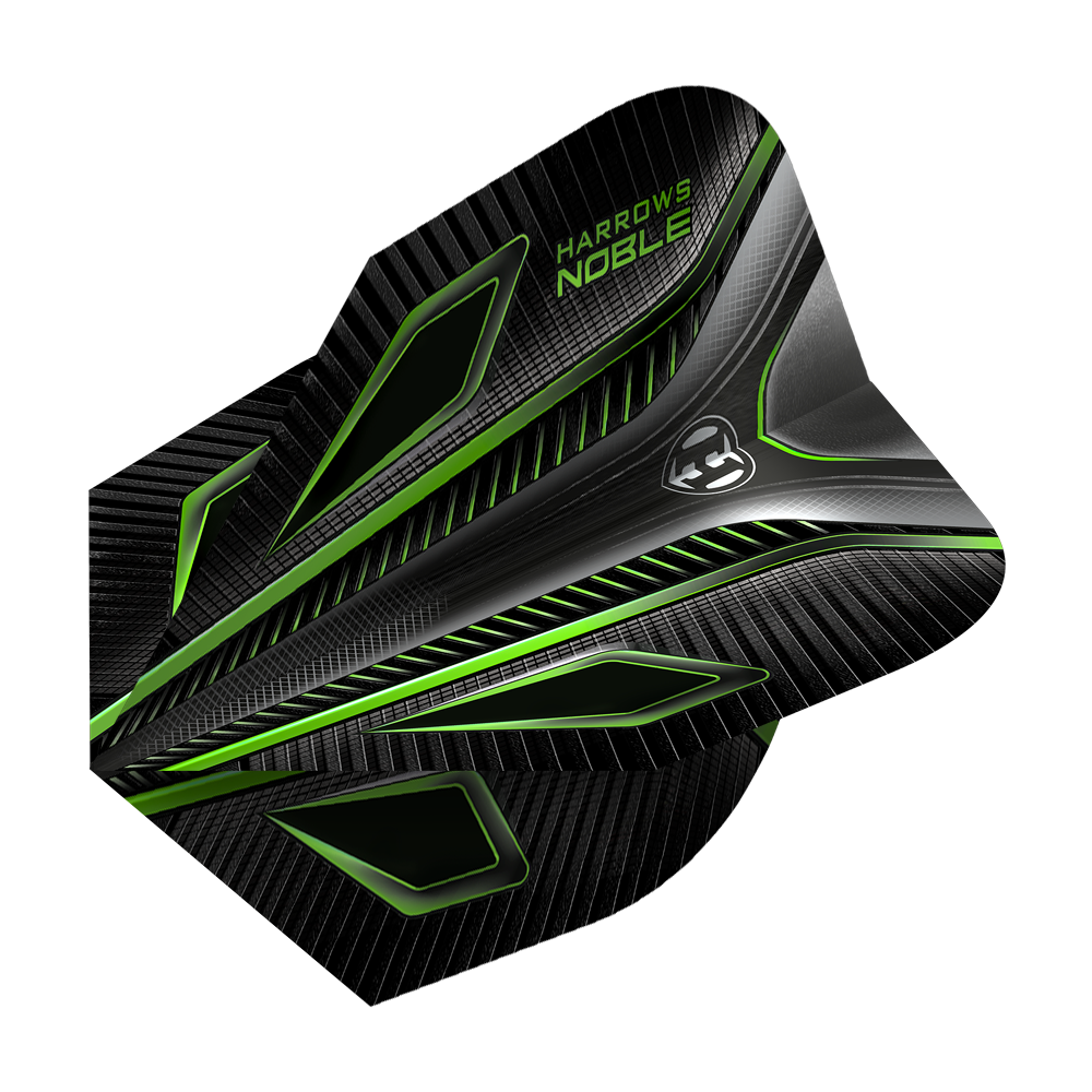 HR8_Harrows_Noble_Green_Standard_Flights_2 Harrows Noble Green Standard Flights. Die Dartflights sind mit einem eleganten Muster gestaltet.