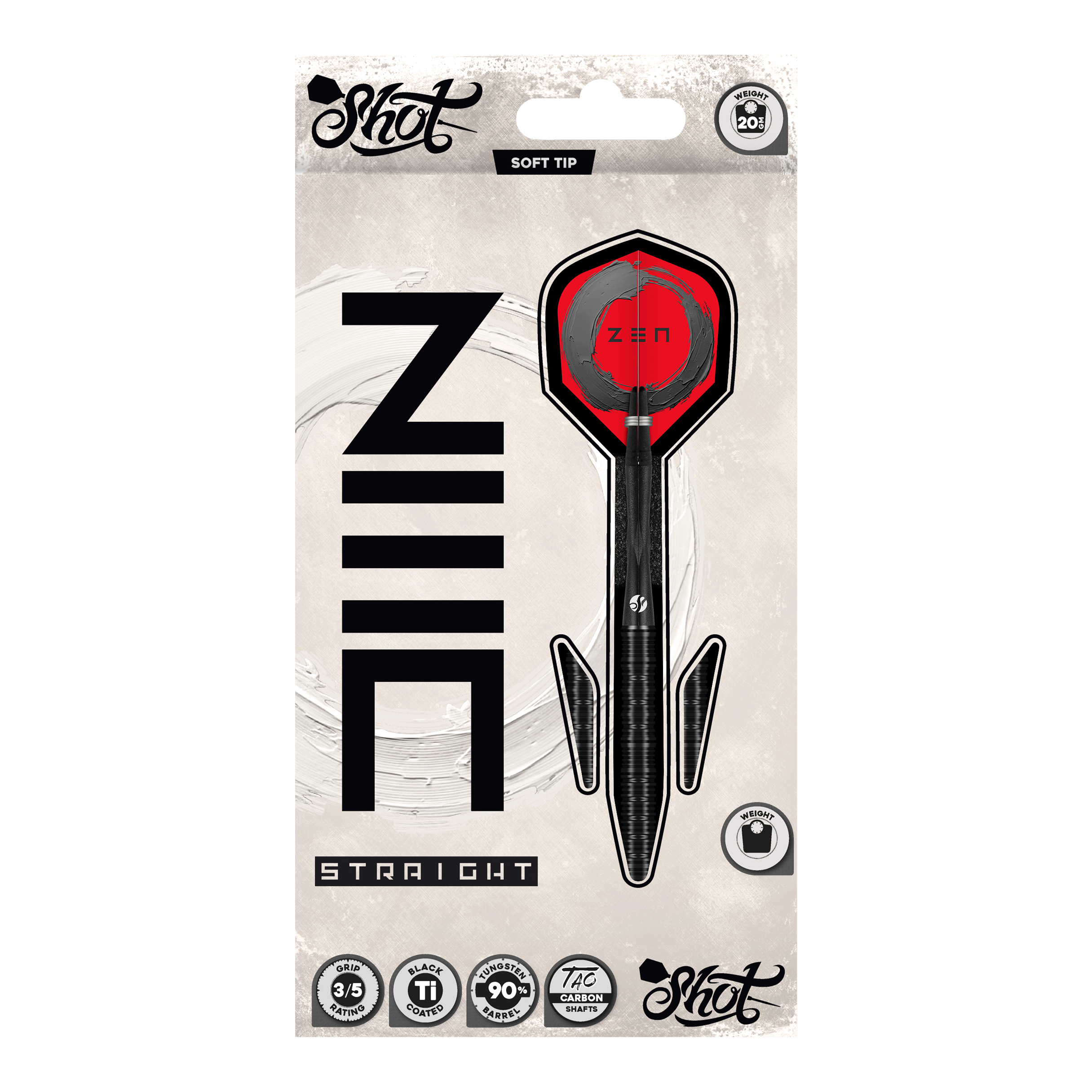 Shot ZEN Straight Softdarts - 20g Shot ZEN Straight Softdarts - 20g