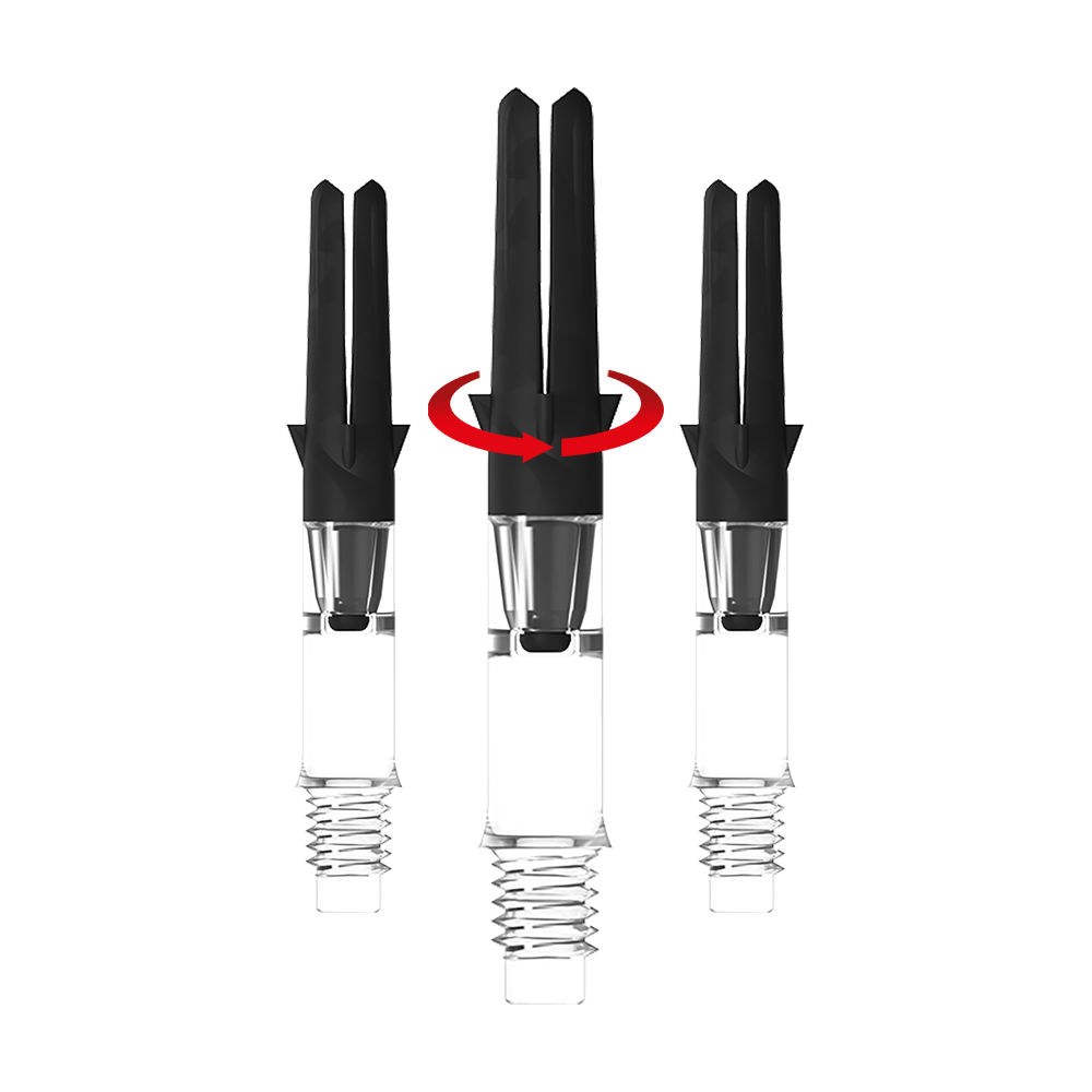 L-L-Style-Shaft Carbon Silent Straight - Clear Das Bild zeigt das Produkt L-Style L-Shaft Carbon Silent Straight Clear OhneKappen 32mm 1Set Symbol. Vermutlich handelt es sich um einen Dart-Schaft.