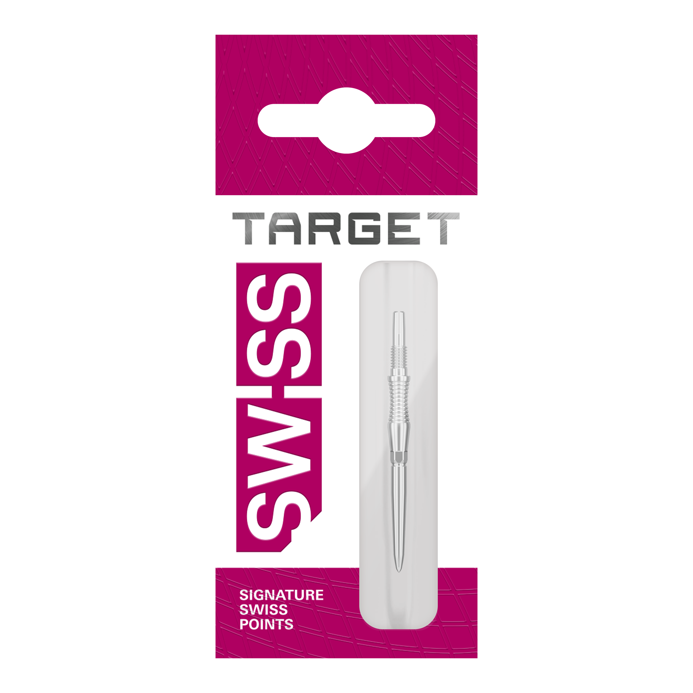 Target Swiss Point Dart Tips Signature RST - Silver Zu sehen ist ein Produkt mit dem Dateinamen 340300_Target_Swiss_Point_Dartspitzen_Signature_RST_Silber_30mm_2. Vermutlich handelt es sich um silberne Dartspitzen mit einer Länge von 30 mm.