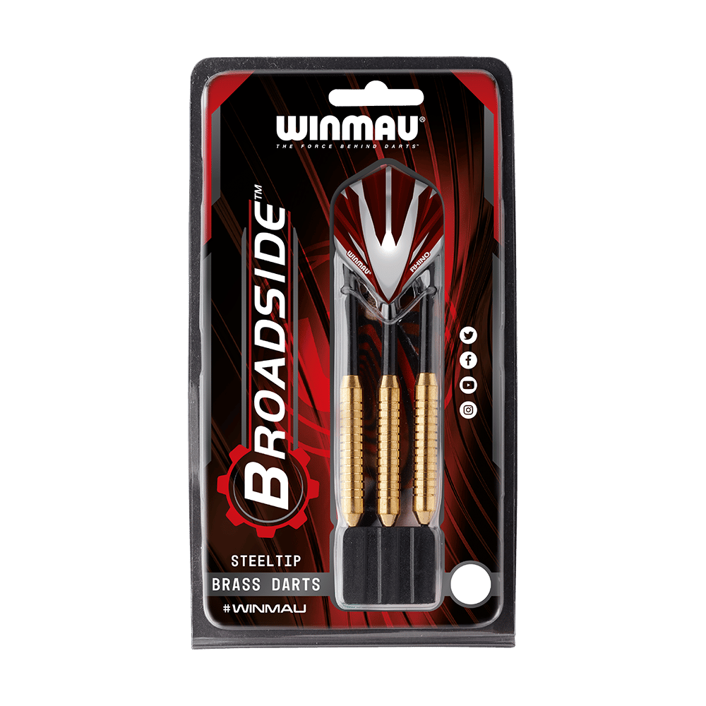 Winmau Broadside Brass Steeldarts - 22g