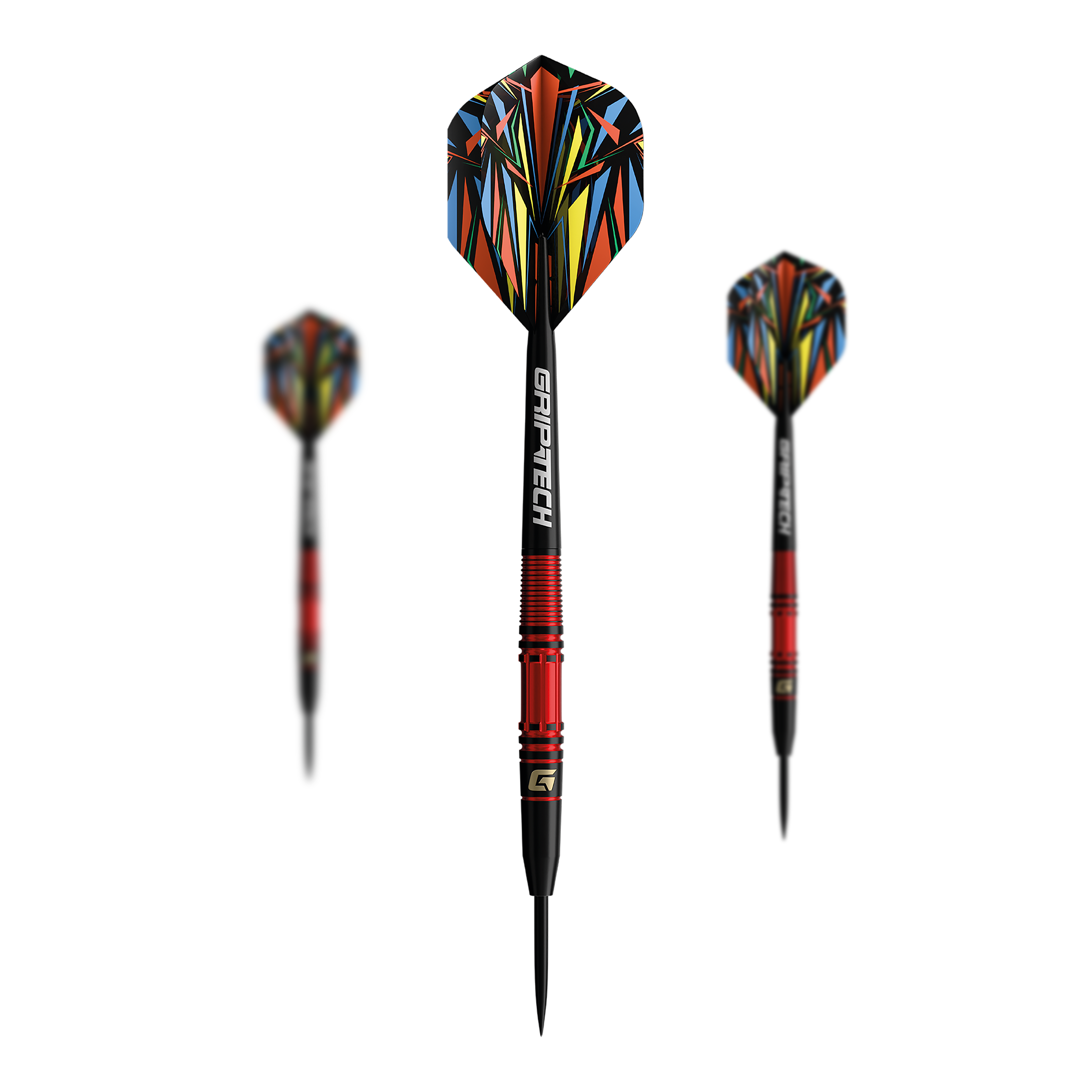 GOAT Athlete Red Tungsten Steel Darts Das Bild zeigt die GOAT Athlete Red Tungsten Steeldarts. Die roten Steeldarts sind hochwertig verarbeitet.