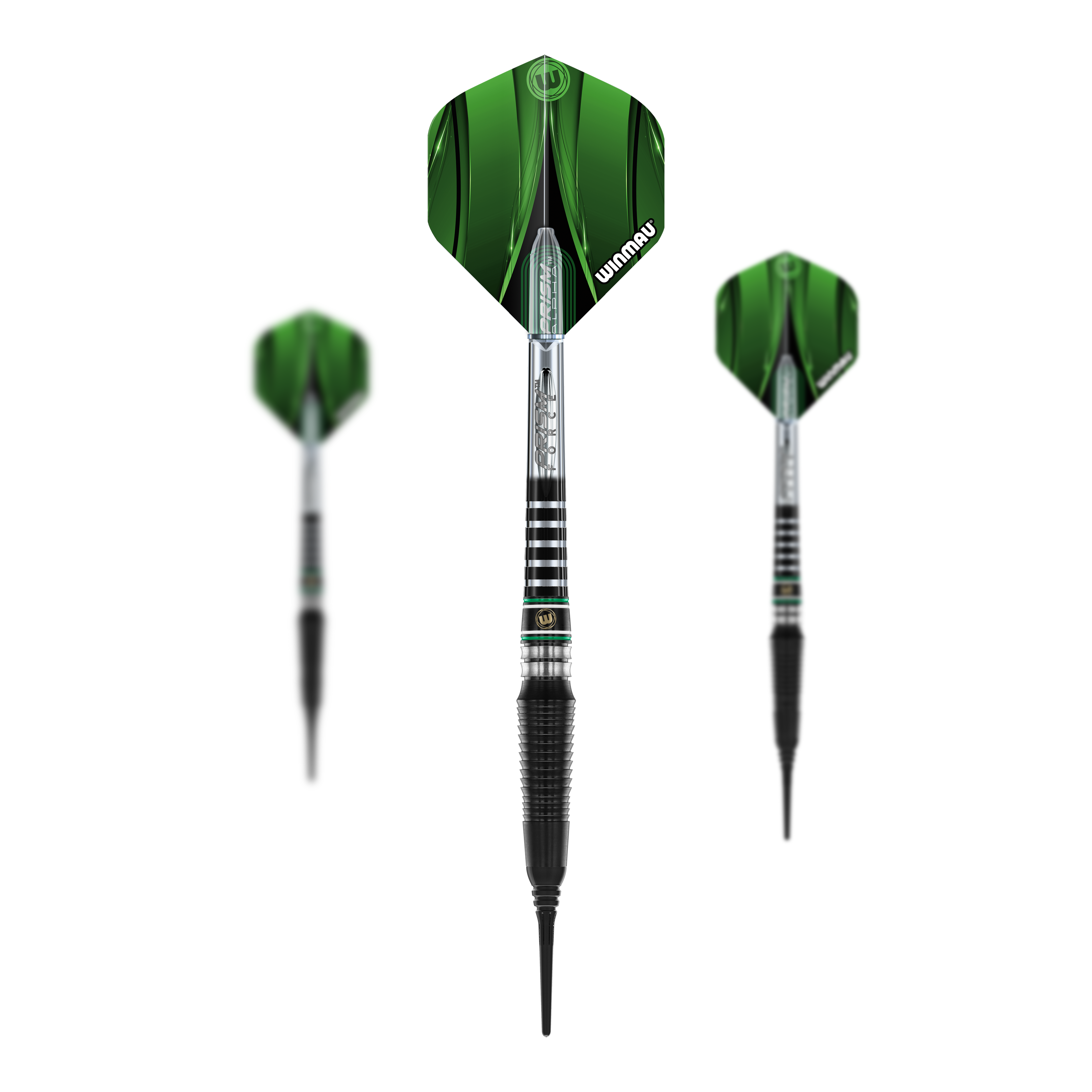 Winmau Sniper Black 2025 soft darts - 20g Das Produkt Winmau Sniper Black 2025 Softdarts - 20g ist mehrfach als Set zu sehen. Die Barrels sind schwarz.