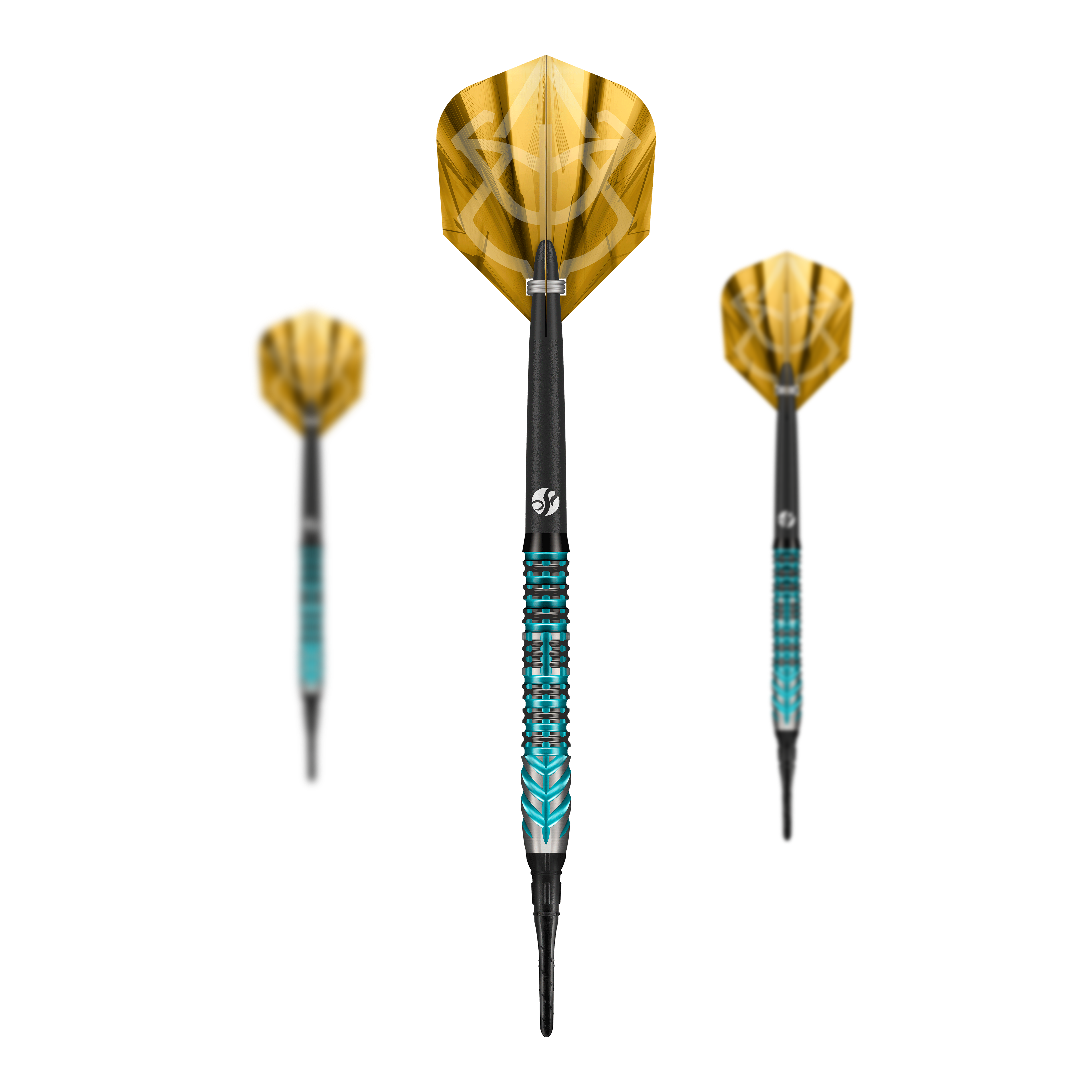 Shot Alchemy Volta Soft Darts - 20g Das Bild zeigt die Shot Alchemy Volta Softdarts mit einem Gewicht von 20g. Die Darts sind für das Softdartspiel geeignet.