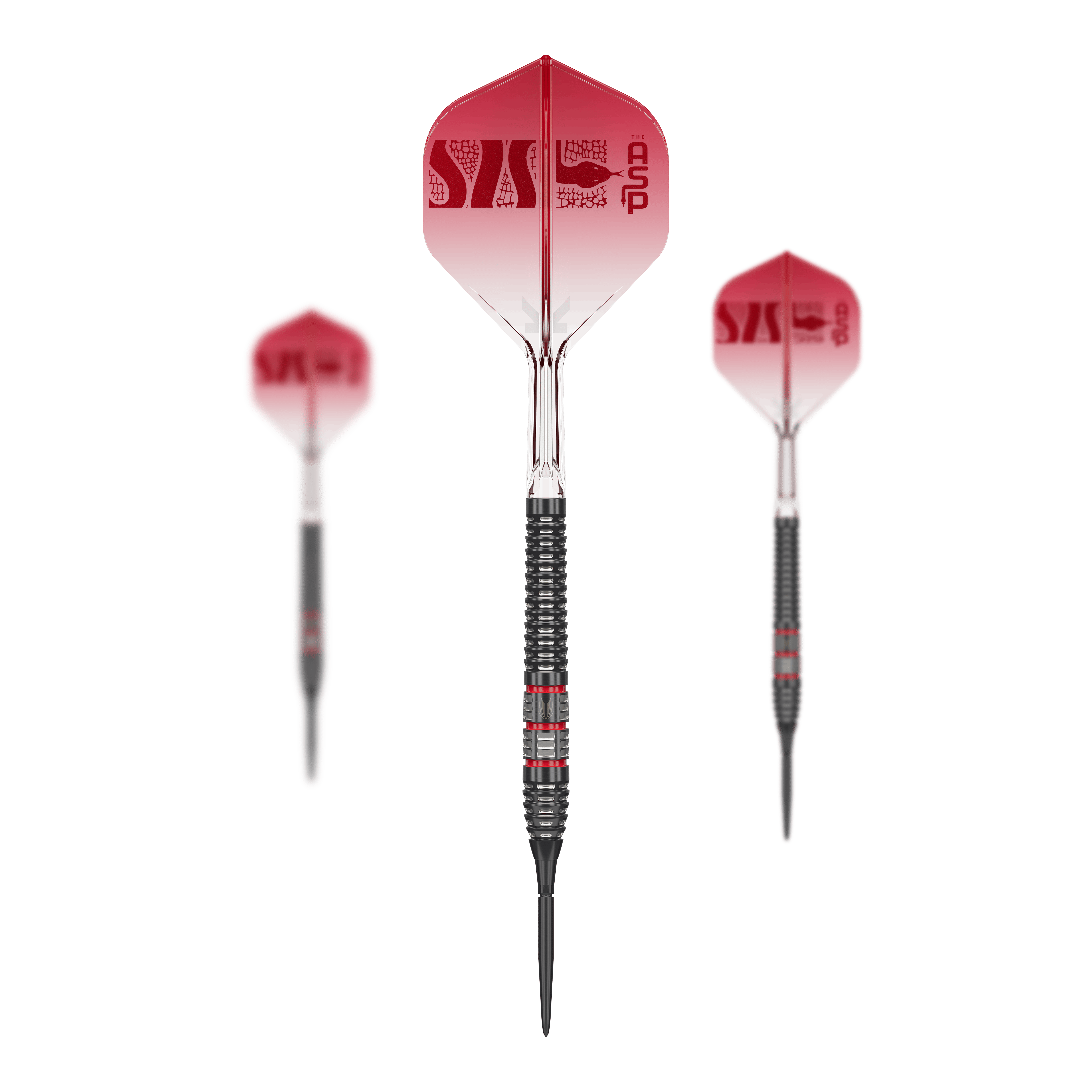 Target Nathan Aspinall 95K Swiss Point Steel Darts Das Bild zeigt ein Set der Target Nathan Aspinall 95K Swiss Point Steeldarts. Die gesamte Produktzusammenstellung ist sichtbar.