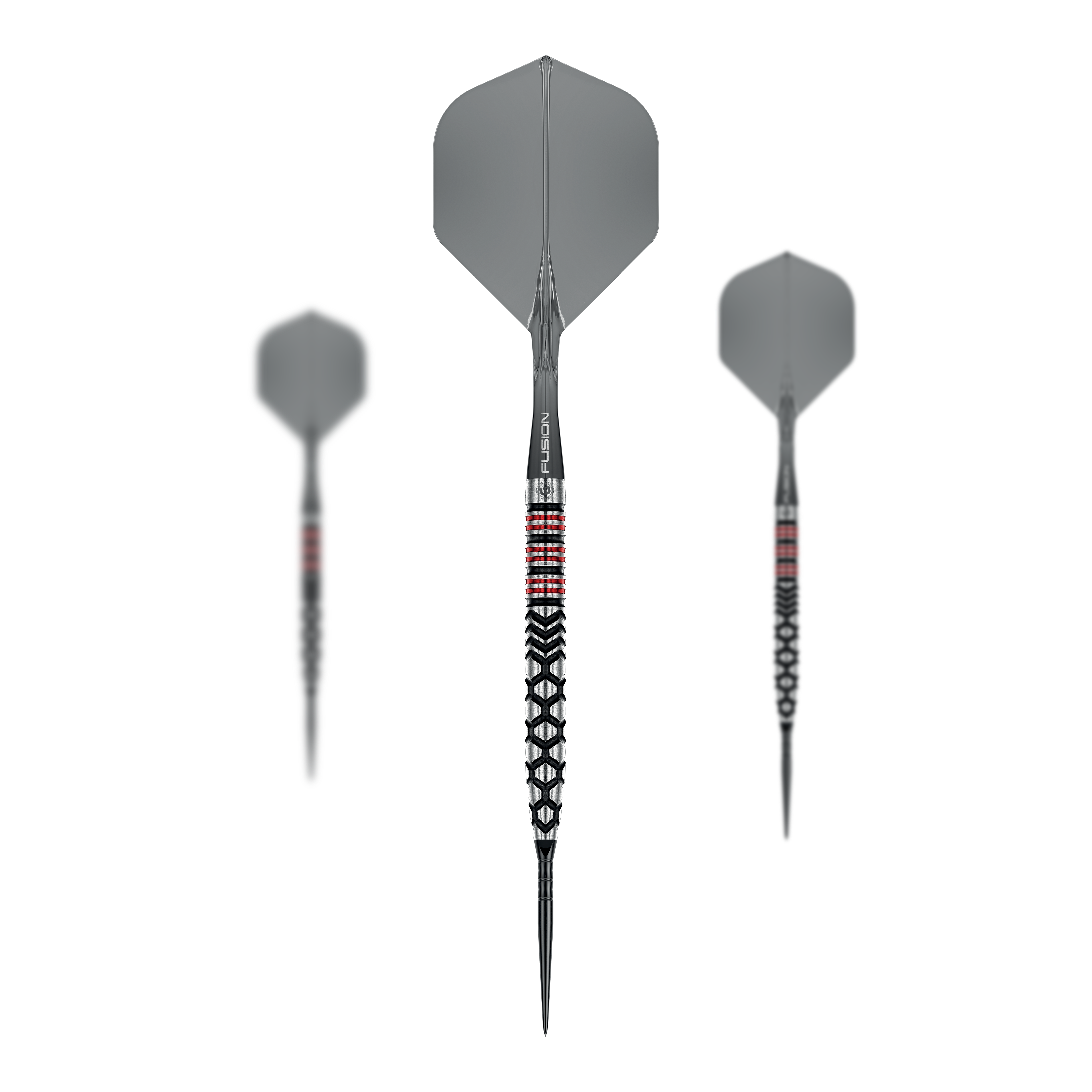 Winmau Fornax Tapered Switch Point Steel Darts Zu sehen ist ein Set der Winmau Fornax Tapered Switch Point Steeldarts. Das Set enthält mehrere Darts in gleichem Design.