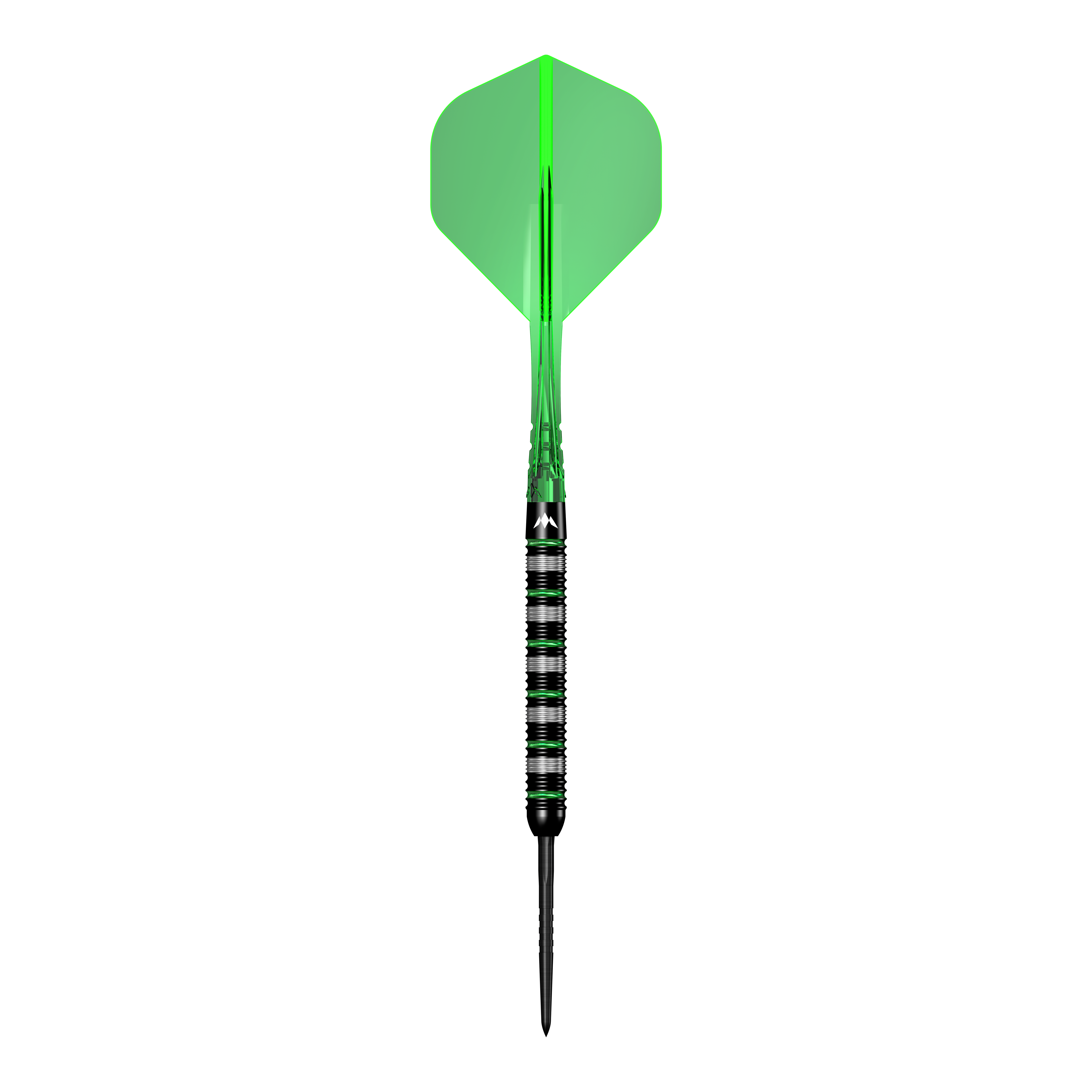 Das Bild zeigt die Mission Moldavite Steeldarts - 23g. Die Dartpfeile sind speziell für Präzisionswürfe entwickelt.