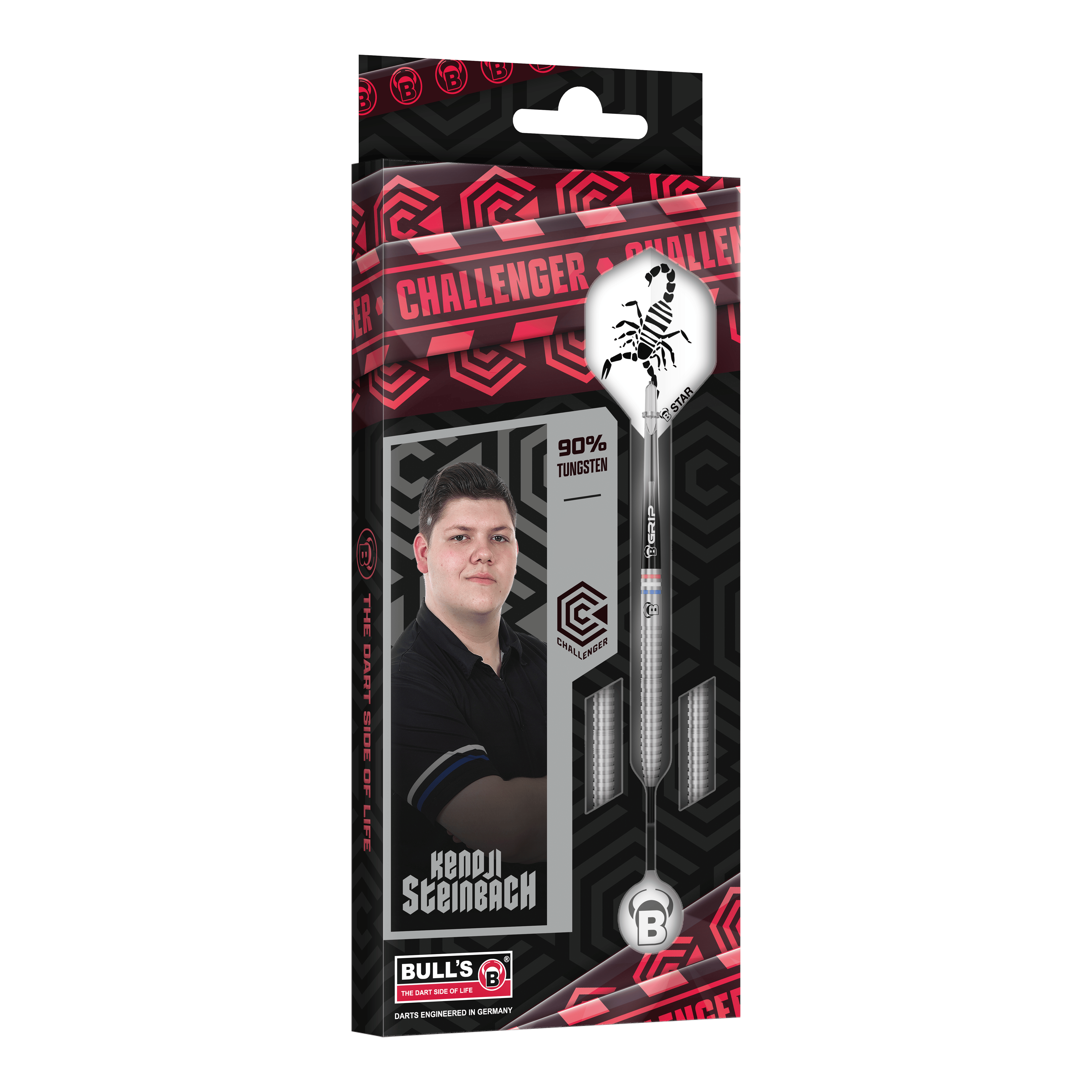 Bulls Challenger Kendji Steinbach Steeldarts - 23g Auf dem Bild sind die Bulls Challenger Kendji Steinbach Steeldarts - 23g zu sehen. Das Produkt ist ideal für ambitionierte Dartspieler.