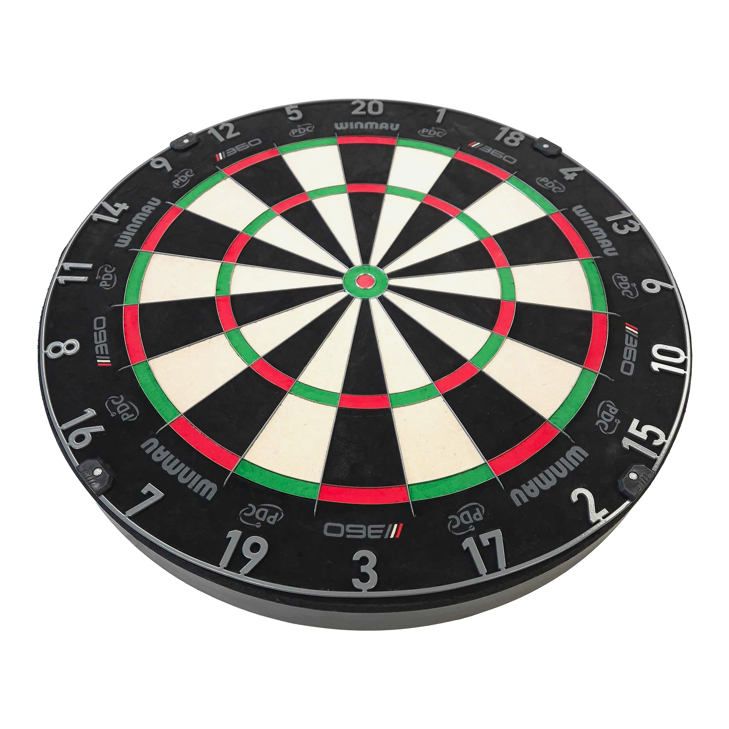 Abgebildet ist ein Dartboard. Das Bild zeigt das Modell '3060_Winmau_Blade_360_Steeldartboard_2_(1)'.
