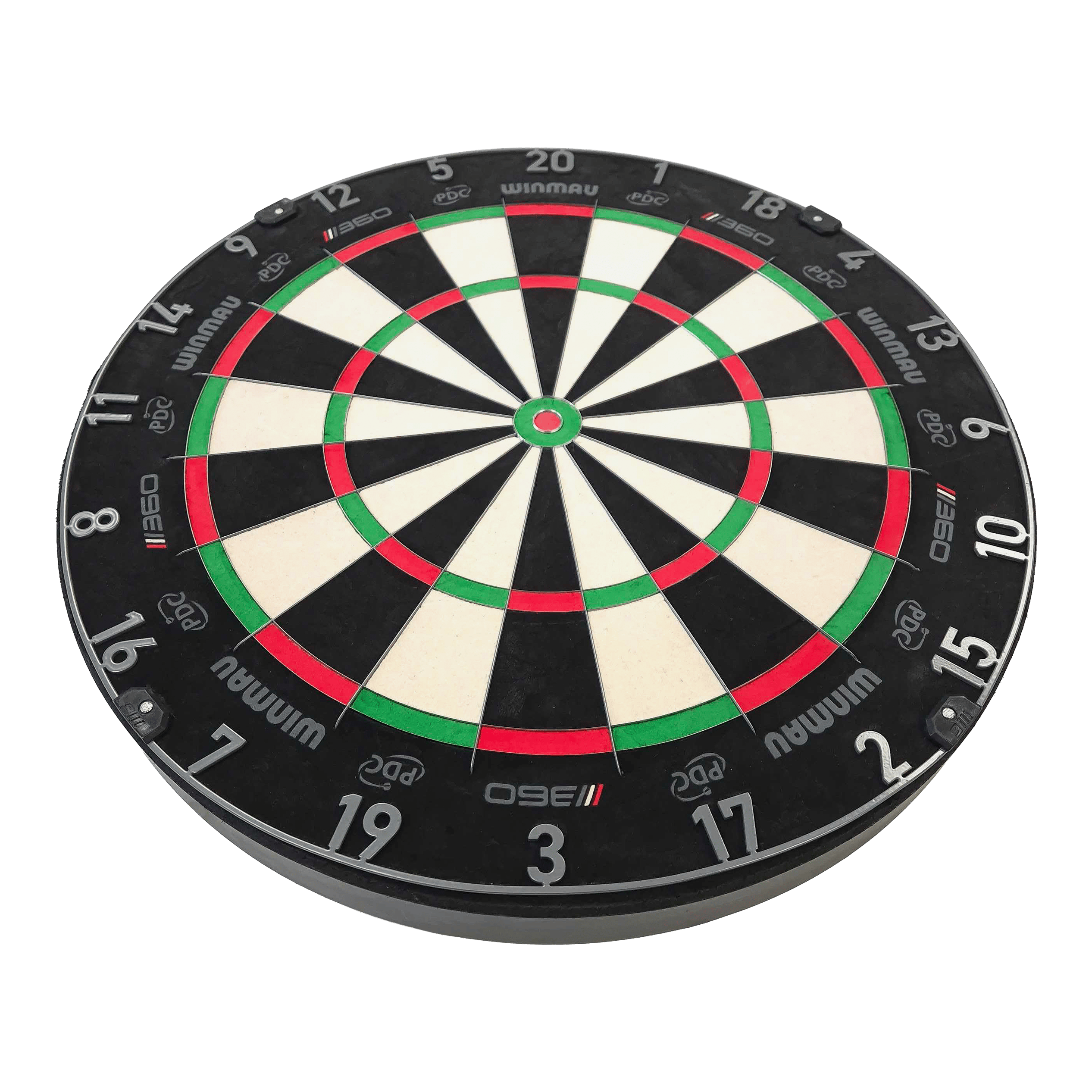 Winmau Blade 6 Triple Core 360 steel dartboard Abgebildet ist ein Dartboard. Das Bild zeigt das Modell '3060_Winmau_Blade_360_Steeldartboard_2_(1)'.