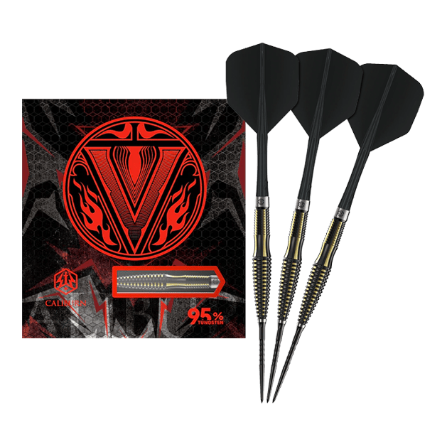 Caliburn V-Series V1 steel darts Hier ist das Produkt Caliburn V-Series V1 Steeldarts zu sehen. Sie bieten eine zuverlässige Leistung beim Dartspiel.