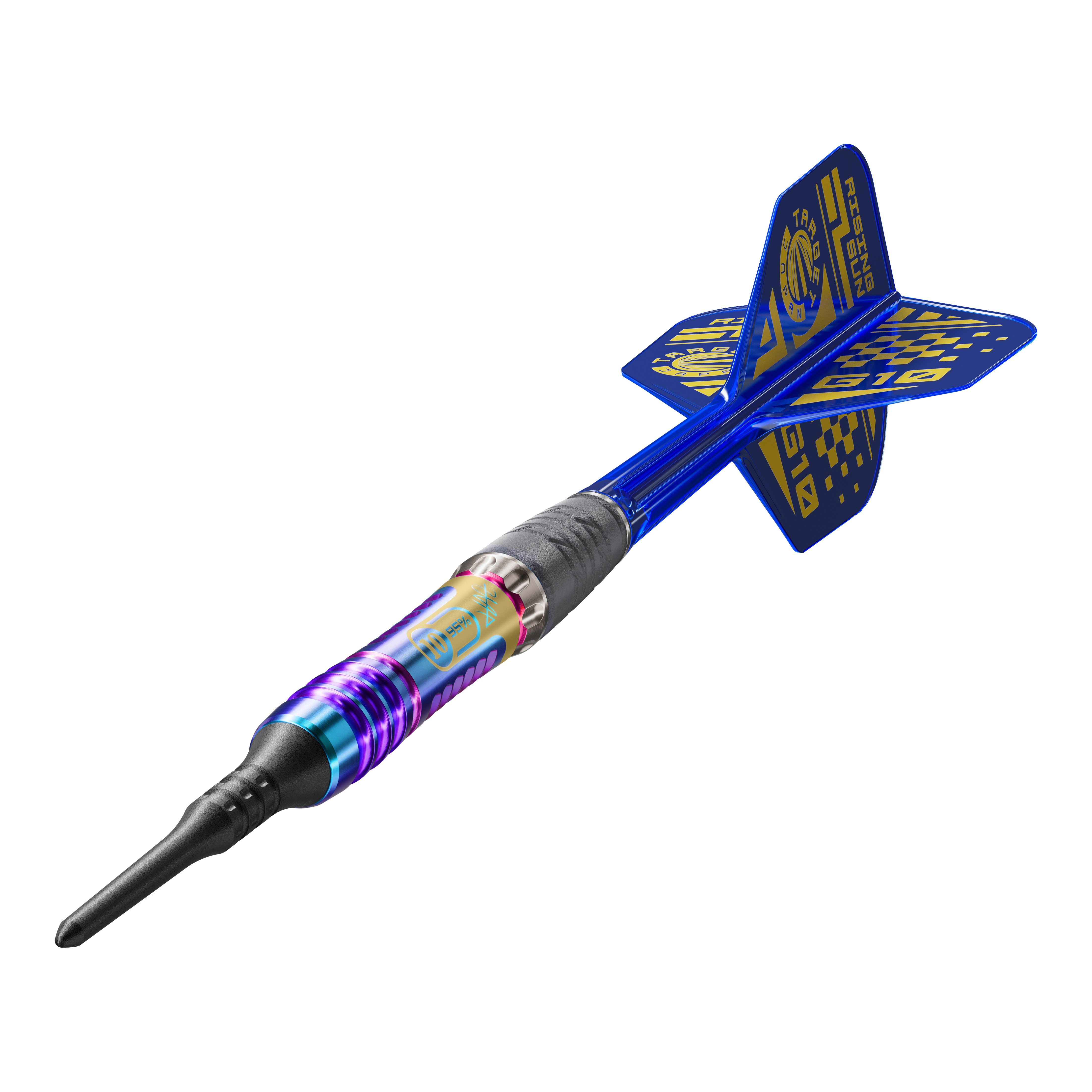Target Japan Rising Sun GEN10 soft darts - 21.5g Abgebildet ist der Target Japan Rising Sun GEN10 Softdarts mit 21,5g. Der Dartpfeil zeichnet sich durch sein einzigartiges Design und hochwertige Materialien aus.