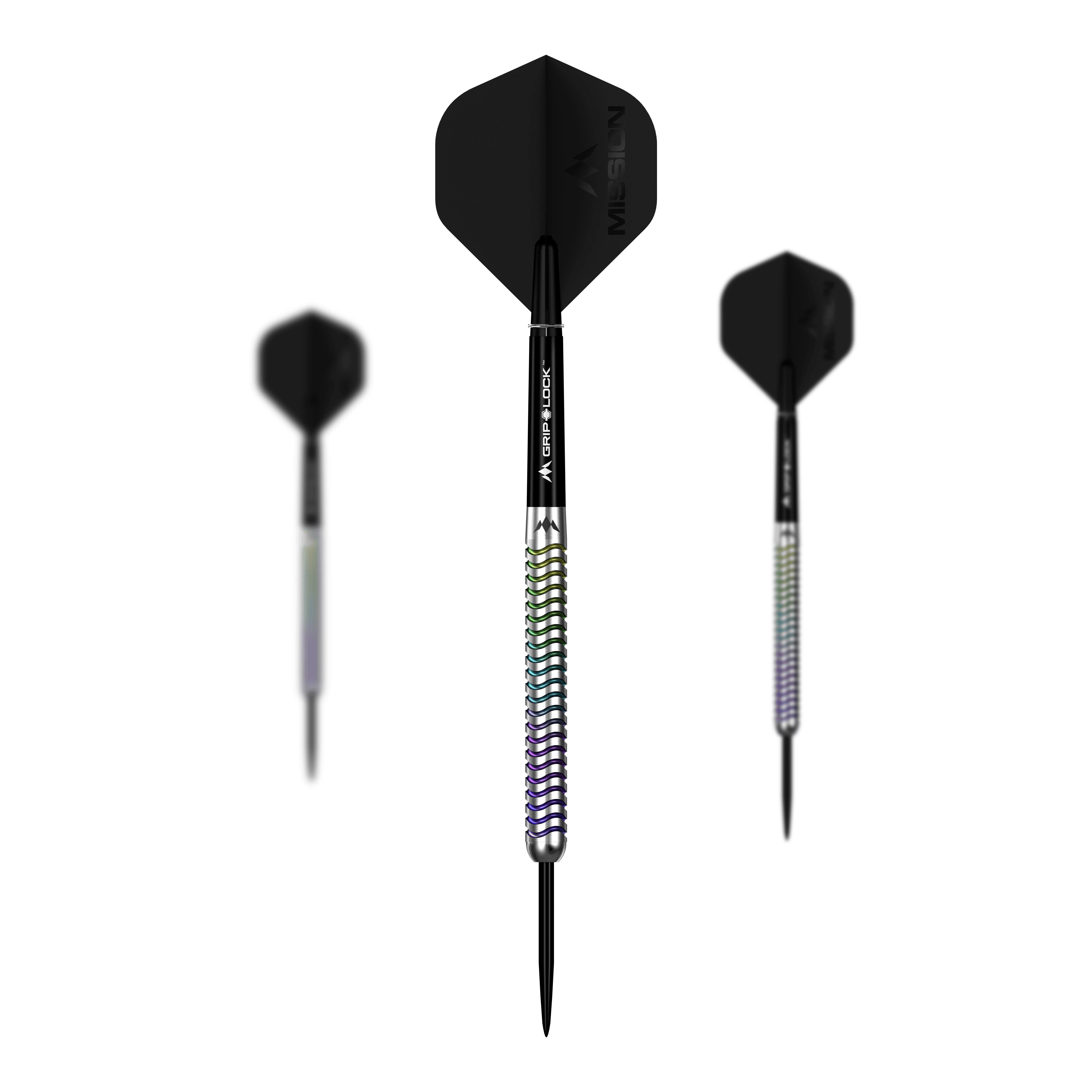 Mission Mirage Steel Darts Dieses Bild zeigt das Set Mission Mirage Steeldarts. Das Set besteht aus mehreren hochwertigen Darts.