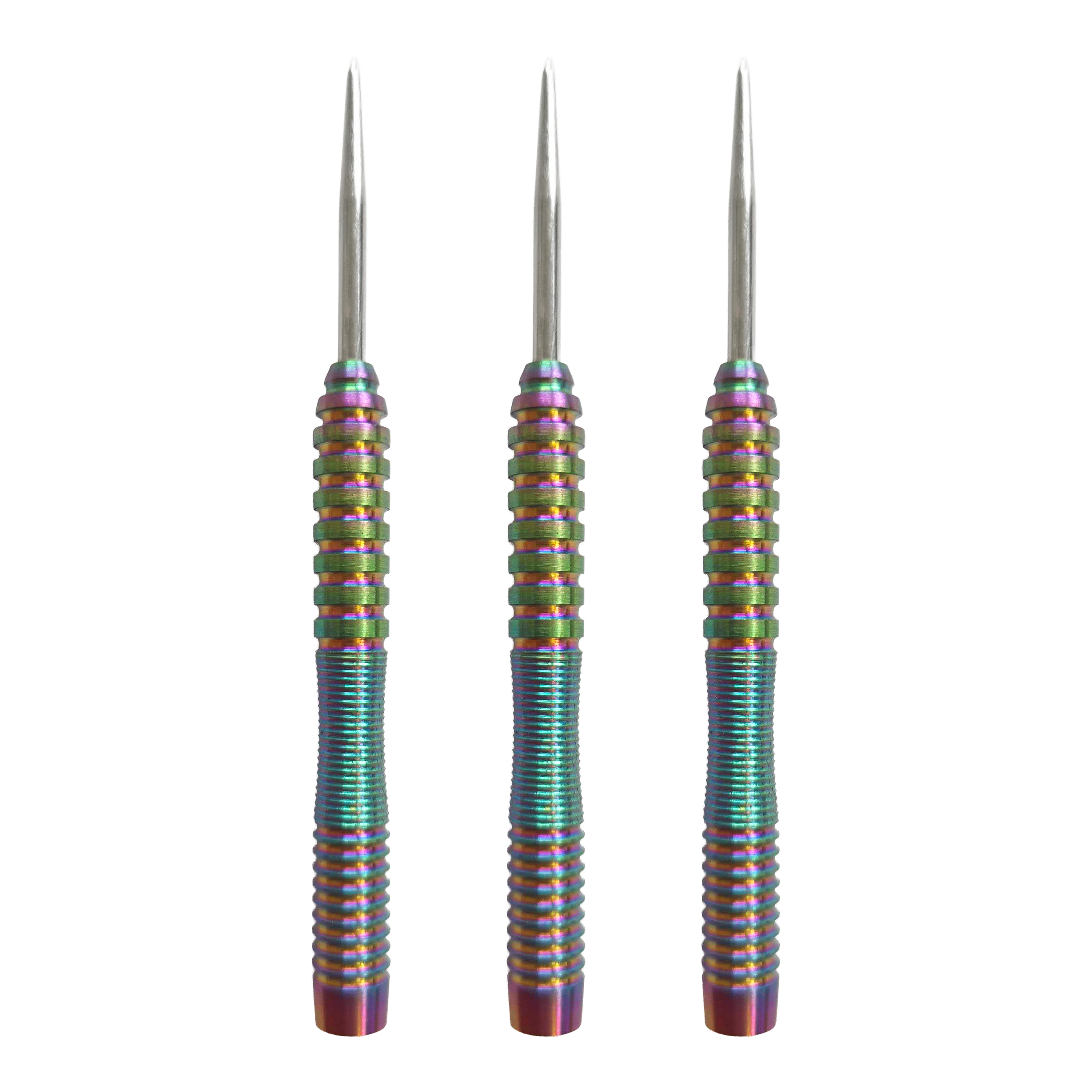 McDart Rainbow 3 steel dart barrels - 22g Hier ist das Produkt McDart Rainbow 3 Steeldart-Barrels - 22g abgebildet. Das Set enthält Steeldart-Barrels im bunten Look.