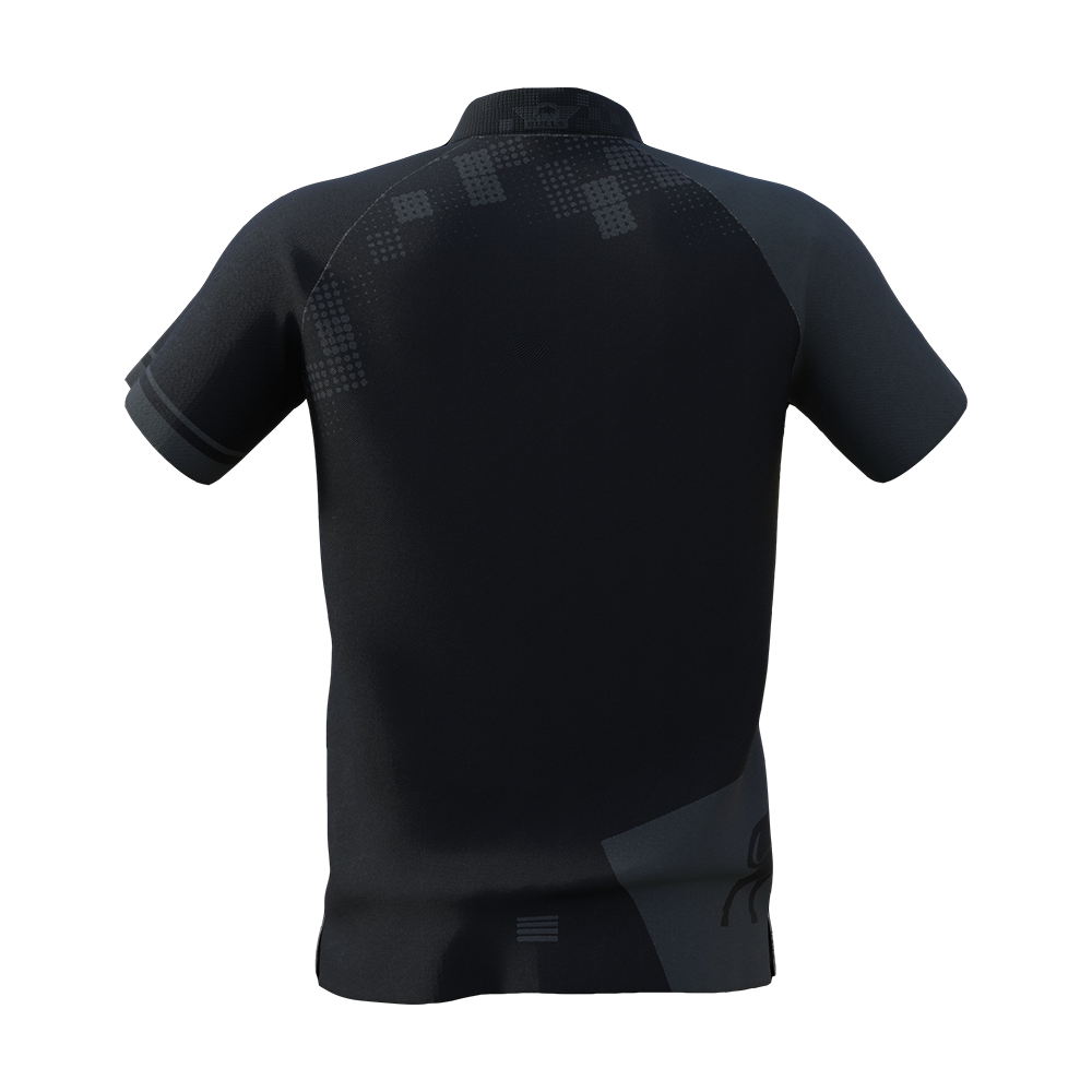 Bulls NL Plain Black Dart Poloshirt