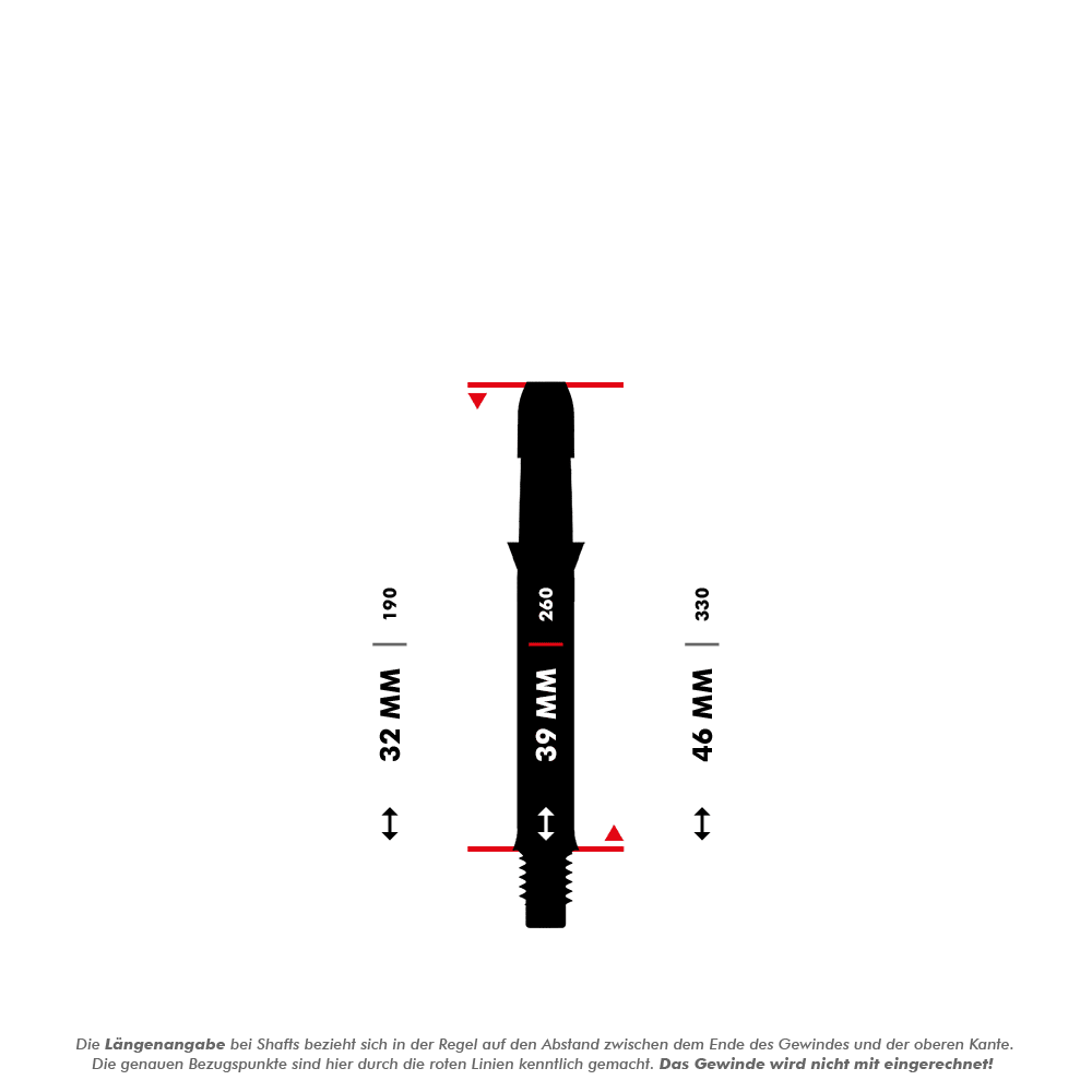 L-L-Style-Shafts Silent Straight - Schwarz