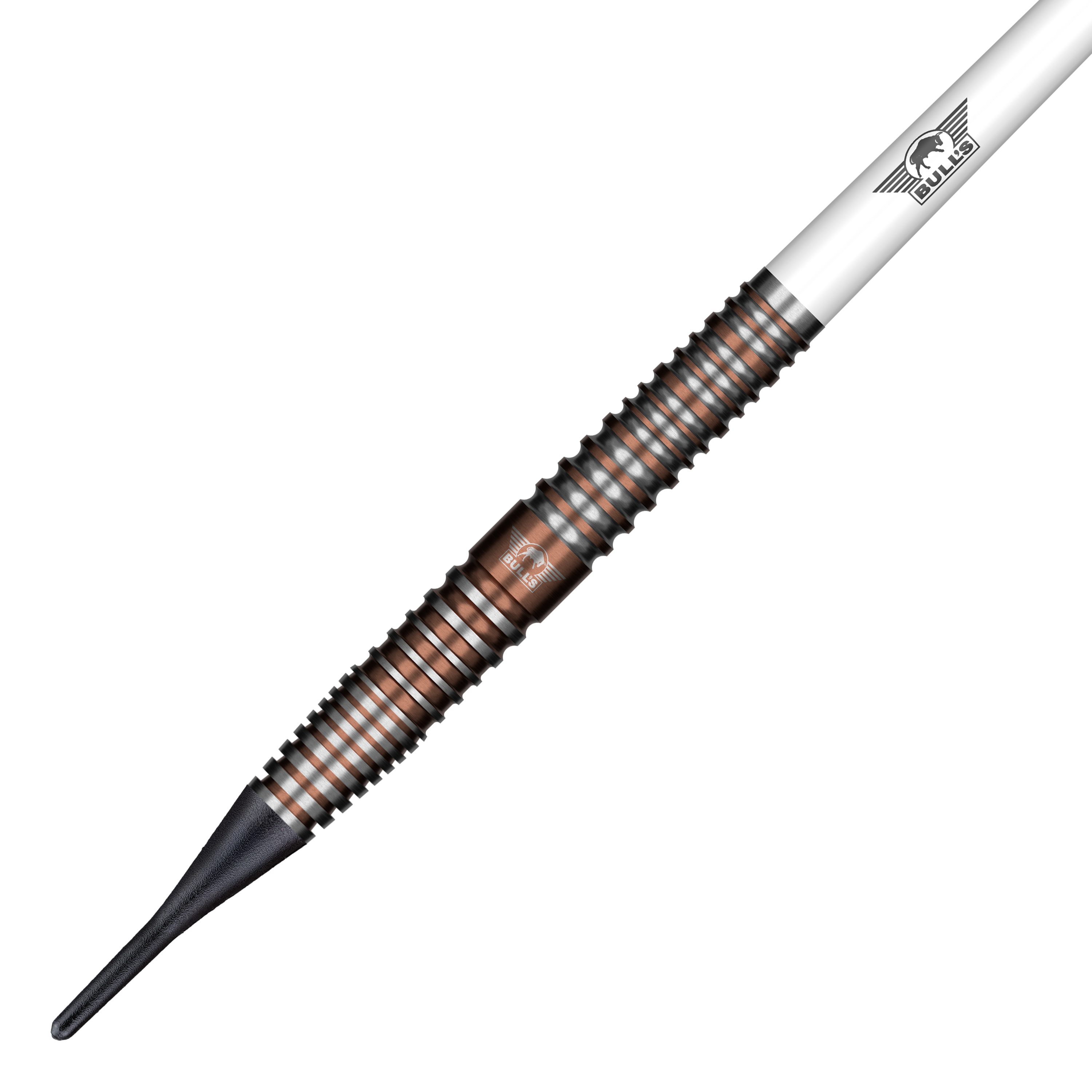 Auf dem Bild sieht man die Bulls NL Max Hopp E5 Softdarts mit einem Gewicht von 20 Gramm. Diese Softdarts sind für Präzision und gutes Handling bekannt.