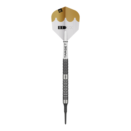Target Redux 10 soft darts - 18g Target Redux 10 Softdarts - 18g ist auf dem Foto abgebildet. Es handelt sich um hochwertige Softdarts für präzises Werfen.