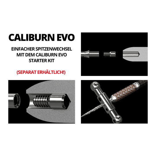 Mission Caliburn EVO System Steel Dart Tips - Ripple - Black