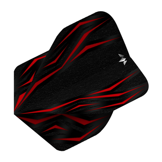 Mission Lava Red No. 6 Flights Auf dem Bild ist das Produkt Mission Lava Red No6 Flights zu sehen. Es handelt sich um rote Flights für Darts.