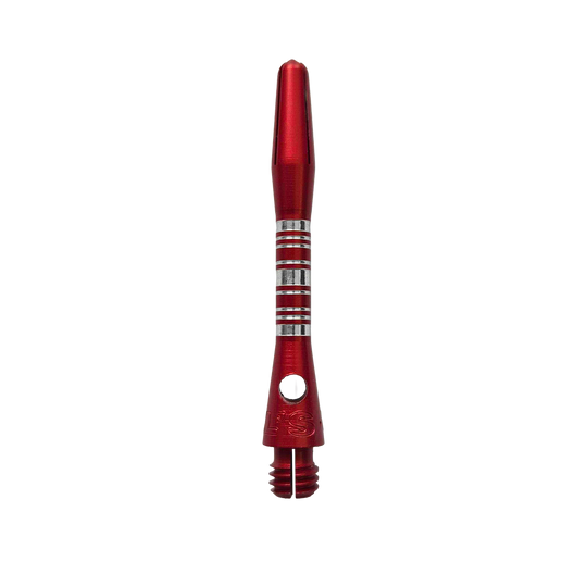 Bulls NL Supra Aluminium Shafts in Rot mit einer Länge von 34 mm. Das Produkt ist ein hochwertiger Aluminiumschaft für Dartpfeile.