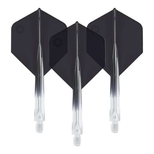 Unicorn Forge Two Tone No2 Standard Flights - Clear Black