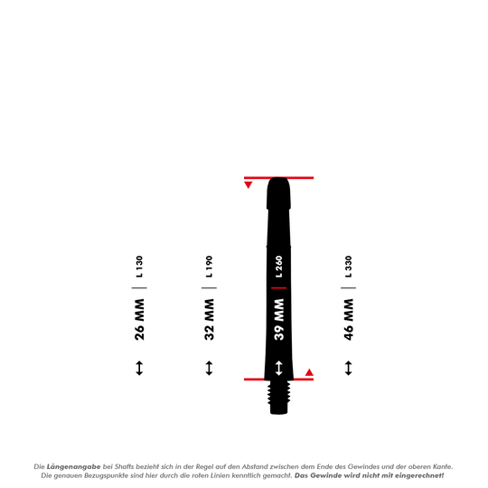 L-L-Style-Shafts Locked Straight - Clear Black