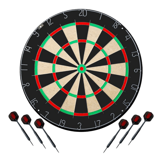 Karella Dartboard BullOut Set including 2 sets of steel darts