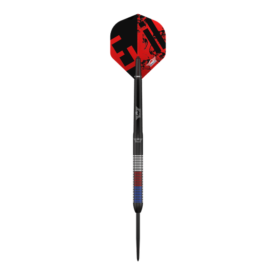 Abgebildet sind die Bulls NL Karel Sedlacek E2 Steeldarts - 24g. Diese Darts überzeugen durch ihre hochwertige Verarbeitung.