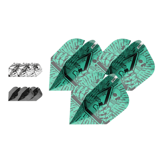 Target Ink Bundle 3 Sets Rob Cross No6 Flights Target Ink Bundle 3 Sets Rob Cross No6 Flights sind nebeneinander zu sehen. Die Flights heben sich durch ihr besonderes Design ab.
