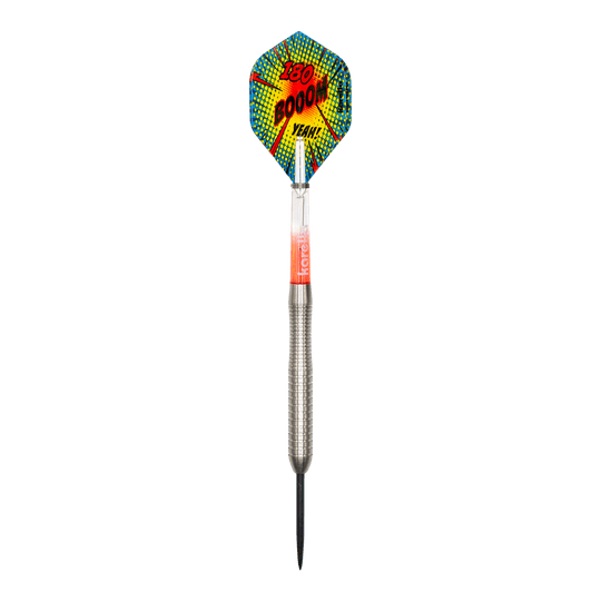 Karella Comic Line CL-2 steel darts - 23g Auf dem Bild ist das Produkt Karella Comic Line CL-2 Steeldarts - 23g zu sehen. Der Dartpfeil ist detailreich dargestellt.