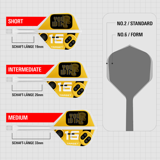 Target K-Flex You Win No6 Flights Das Bild stellt Target K-Flex You Win No6 Flights dar. Diese Flights werden beim Dartsport eingesetzt.