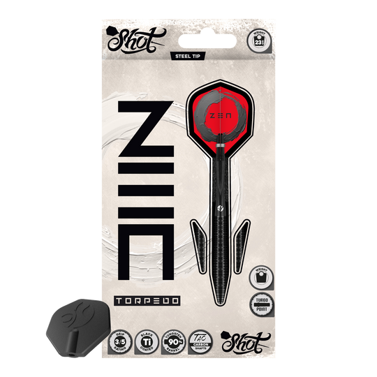 Shot ZEN Torpedo Turbo Point Steel Darts - 23g