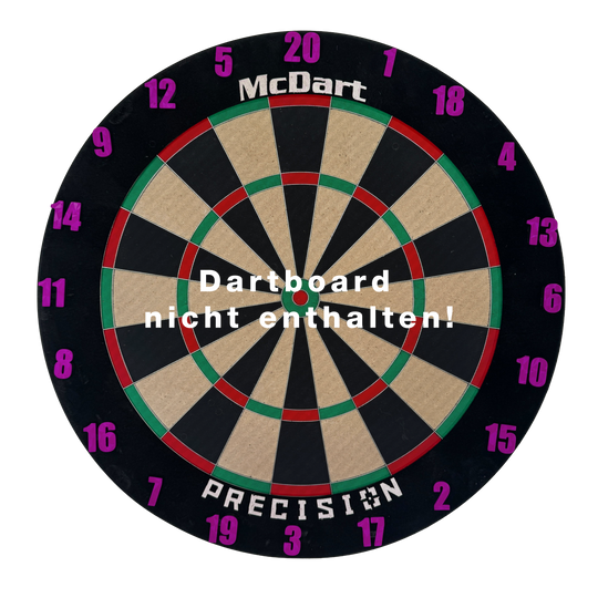 McDart Dartboard Number Rings / Number Ring Classic Ein lila Board im klassischen Design wird auf dem Foto dargestellt. Das schlichte Design steht im Vordergrund.