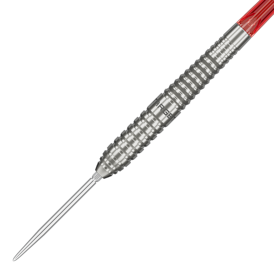 Target Group O 01 Swiss Points Steeldarts Die Target Group O 01 Swiss Points Steeldarts sind auf dem Bild zu sehen. Detaillierte Ausschnitte der Darts sind sichtbar.