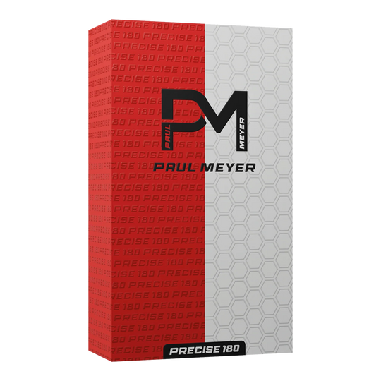 Precise 180 Paul Meyer Version 1 steel darts Hier sind die Precise 180 Paul Meyer Version 1 Steeldarts zu sehen. Sie sind ideal für ambitionierte Dartsportler.