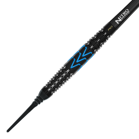 Das Bild zeigt die Red Dragon Amp Torpedo Softdarts mit einem Gewicht von 22g. Der Dart hat ein modernes Design und eignet sich für das Softdartspiel.