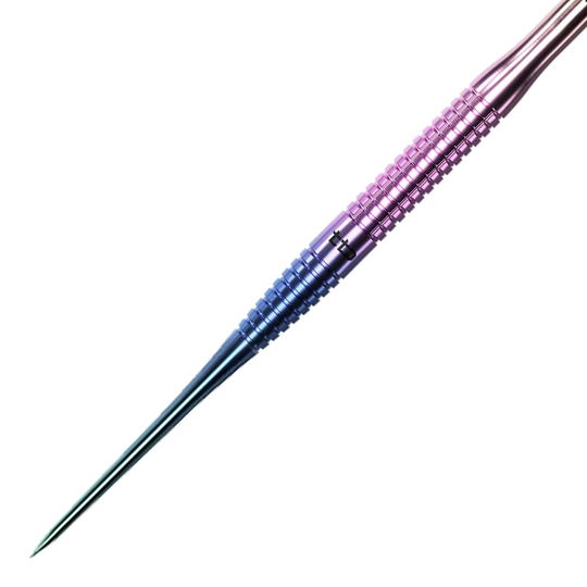 Caliburn TTD Complete Titanium T3 Rainbow Steeldarts - 7g. Dieser Steeldartpfeil hat ein auffälliges regenbogenfarbenes Titan-Design.