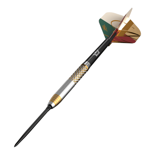 Zu sehen sind die Bulls NL Vintago Shark Convertible Points Steeldarts. Die Darts bieten ein modernes Design und hohe Spielqualität.