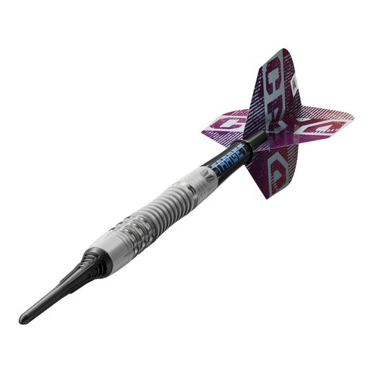 Das Produkt Target Cryo 13 Softdarts ist auf diesem Bild zu erkennen. Die Aufnahme unterstreicht die Merkmale der Darts.