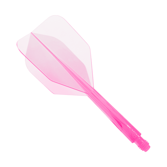 Condor_AXE_Neon_Flight_System_Pink_Small_1 Das Bild zeigt das Produkt "Condor Axe Neon Pink Flight-System Small". Es ist ein einteiliges Dartflight-Set in leuchtendem Neonpink.