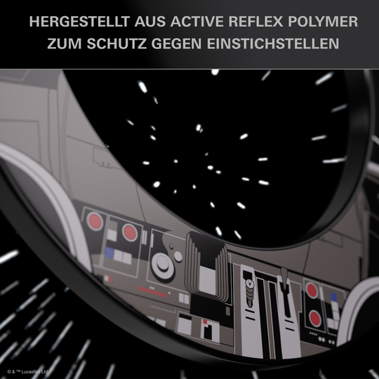 Abgebildet ist das Target Star Wars Millennium Falcon Surround Board Bundle. Das Bundle besitzt ein Design, das an das berühmte Raumschiff Millennium Falcon erinnert.