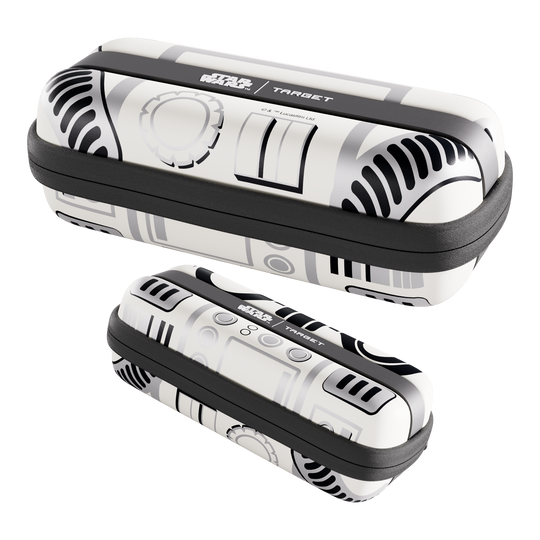 Das Bild zeigt das Target Star Wars Boa Dartcase mit Stormtrooper Motiv. Es ist eine speziell gestaltete Darttasche für Star Wars Fans.