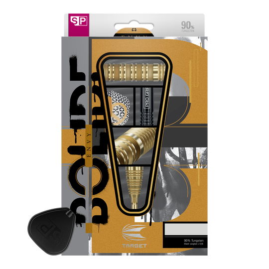 Target Bolide Envy 02 Swiss Point steel darts Auf dem Bild sind die Target Bolide Envy 02 Swiss Point Steeldarts abgebildet. Sie bieten Präzision und Stil für Dartspieler.