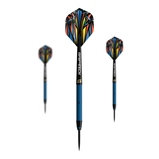 GOAT Athlete Blue Tungsten Steel Darts Das Bild zeigt die GOAT Athlete Black Tungsten Steeldarts. Die Darts sind für professionelle Spieler geeignet.