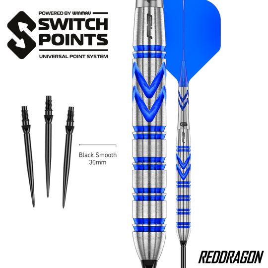 Red Dragon Gerwyn Price Blue Original Switch Point Steeldarts Die Red Dragon Gerwyn Price Blue Original Switch Point Steeldarts werden präsentiert. Sie zeichnen sich durch ihr markantes blaues Design aus.