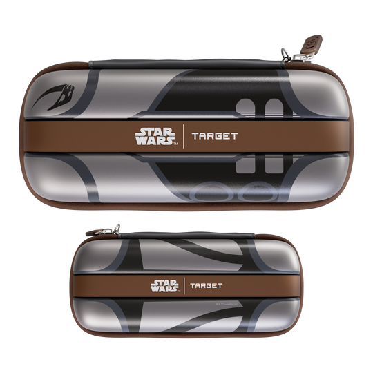 Target Star Wars Boa Dartcase - Mandalorian Das Bild zeigt das Target Star Wars Boa Dartcase - Mandalorian. Es handelt sich um ein Dart-Etui mit Mandalorian-Motiv aus der Star Wars Kollektion.