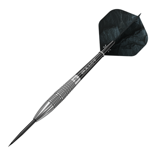 Dieses Bild zeigt die Bullet Monolith Steel Darts. Die Darts sind für das Steeldart-Spiel entwickelt.