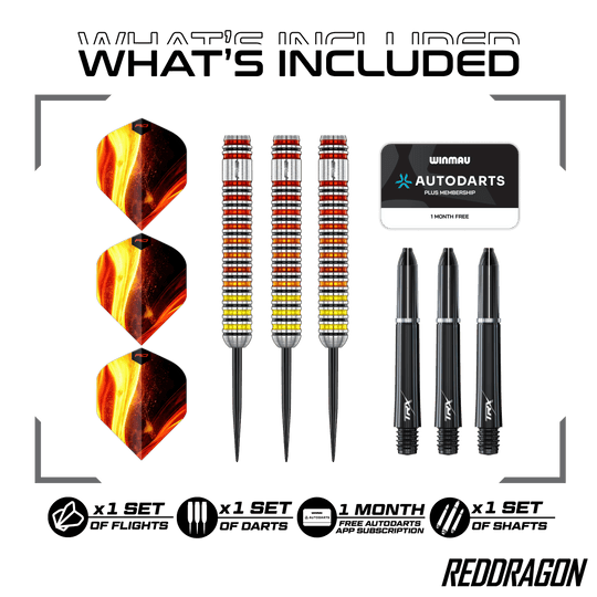 Red Dragon Furnace Steel Darts Dies ist ein Red Dragon Furnace Steeldart. Der Dartpfeil wird für Präzision und Stabilität beim Spielen verwendet.